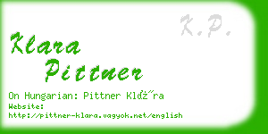 klara pittner business card